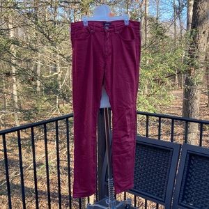 BDG maroon-colored jeans. Comes off as a red sz. 28w 30 L